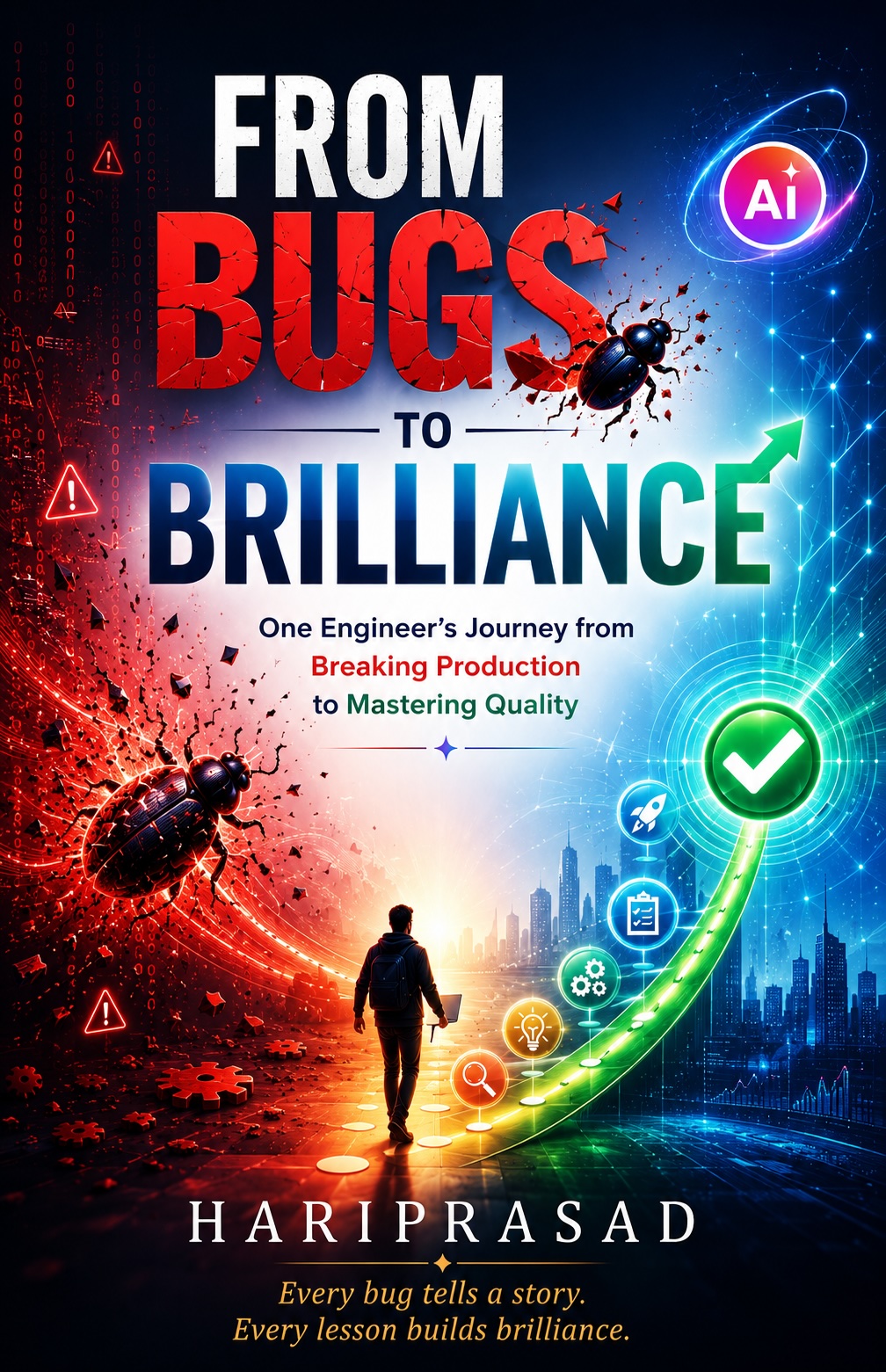From Bugs to Brilliance — a software engineer's journey to become a QA leader with the power of AI, by Hariprasad.